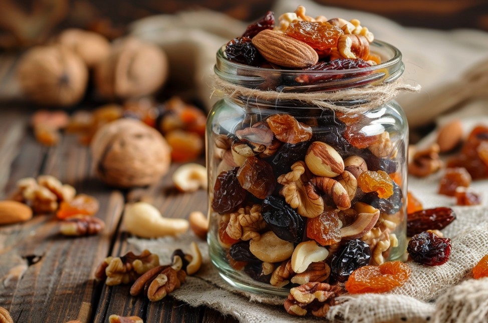 Паста Амосова із сухофруктів, горіхів і меду крупним планом