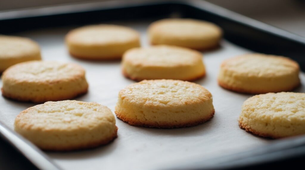 Печиво на смальці на пергаменті після духовки 
