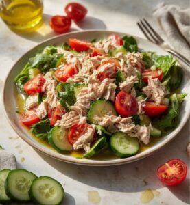 Салат із тунцем без майонезу — швидкий ситний рецепт