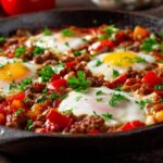 Шакшука з яловичим фаршем по-східному