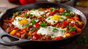 Szakszuka z wołowiną po wschodniemu