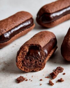Czekoladowe eklerki z ganache