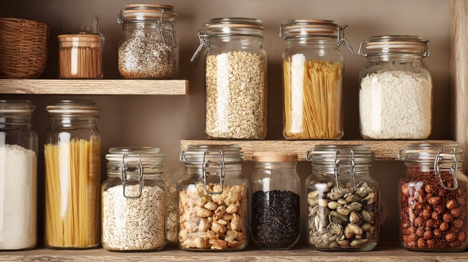 Скляні банки — для зберігання сипучих продуктів 