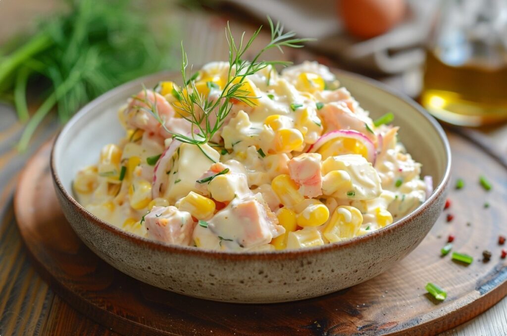 Соковитий салат з тунцем і кукурудзою