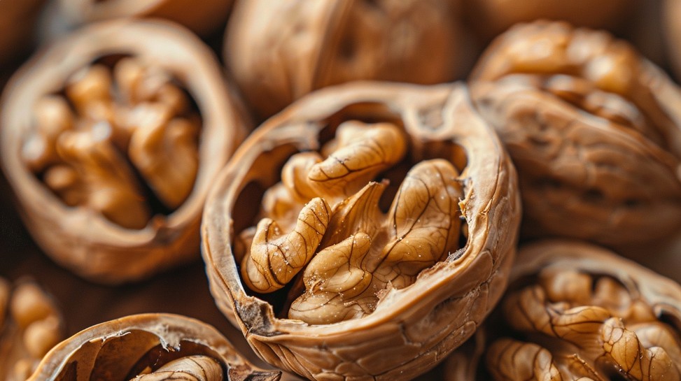 Волоські горіхи для пасти Амосова крупним планом