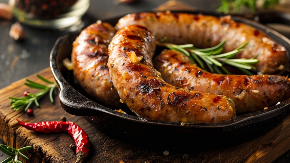 Апетитна домашня ковбаса зі спеціями