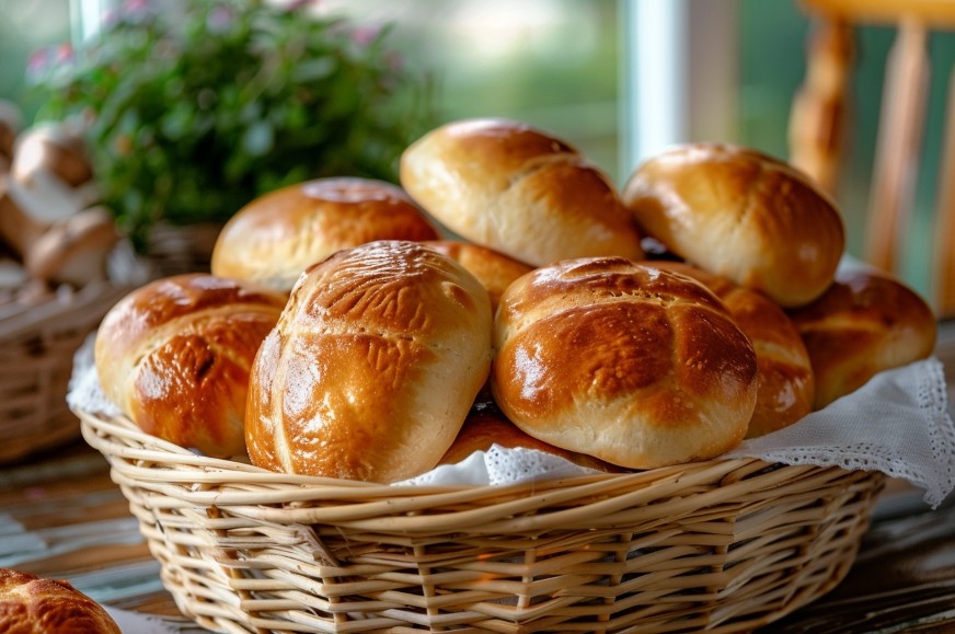 Ароматні грибні пиріжки з дріжджового тіста