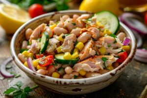 Авторський салат з тунцем з ароматними спеціями