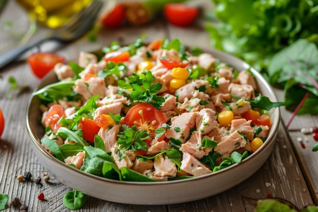 Баланс кислоти, солі і текстури в салаті з тунцем