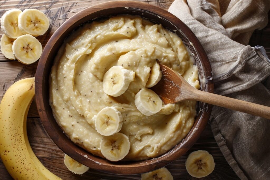 Банановий хліб ложкою і виделкою