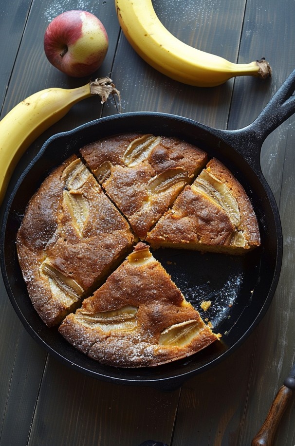 Банановий хліб на сковороді до чаю