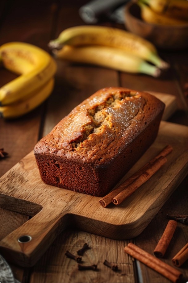 Банановий хліб після випікання потрібно трохи остудити.
