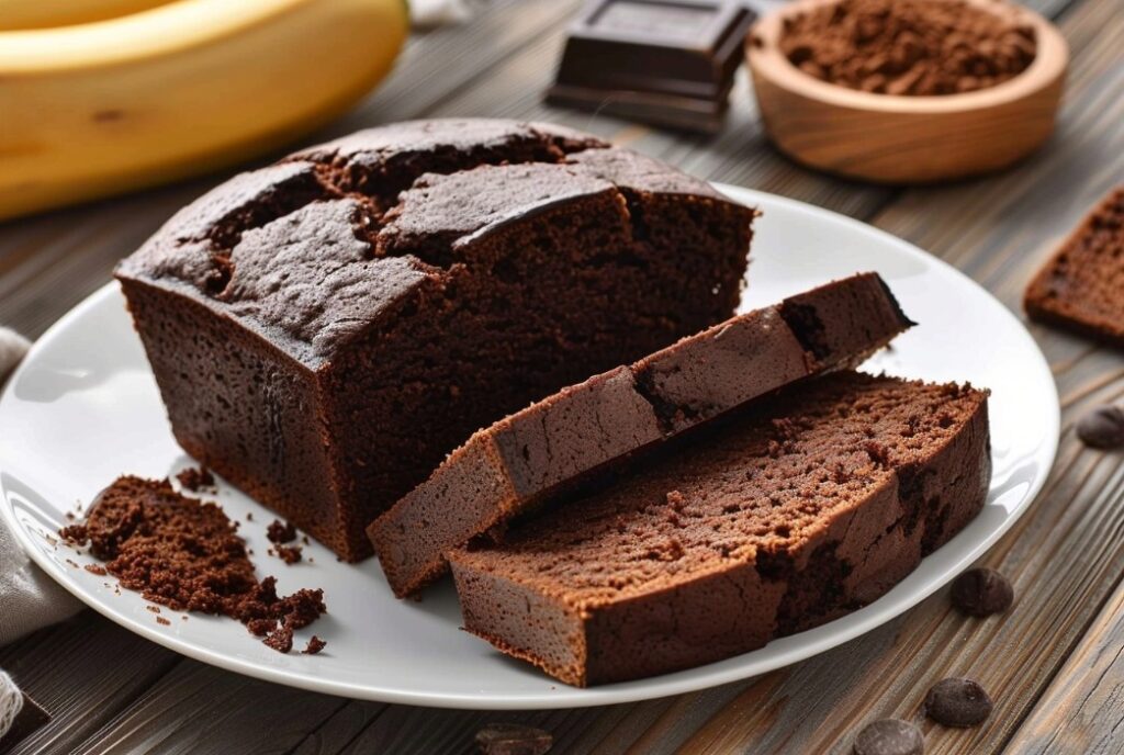 Банановий хліб з какао для домашнього чаювання