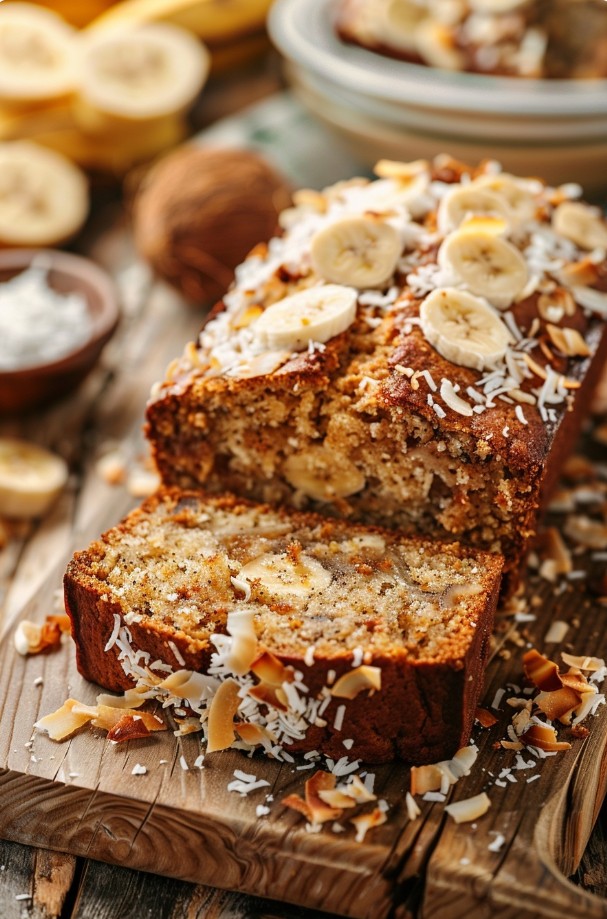 Банановий хліб з кокосовою стружкою без зайвих клопотів