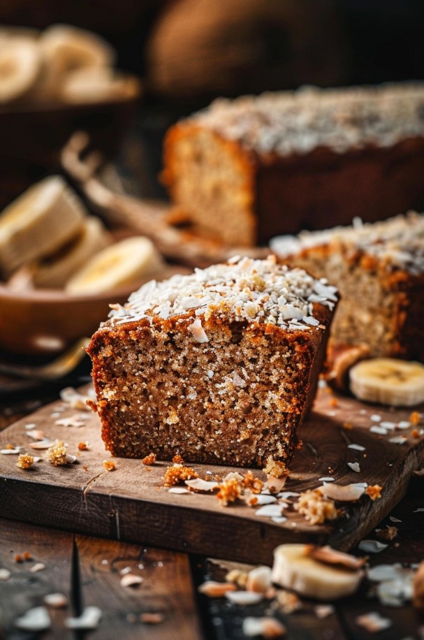 Банановий кекс із кокосом для сімейного чаювання