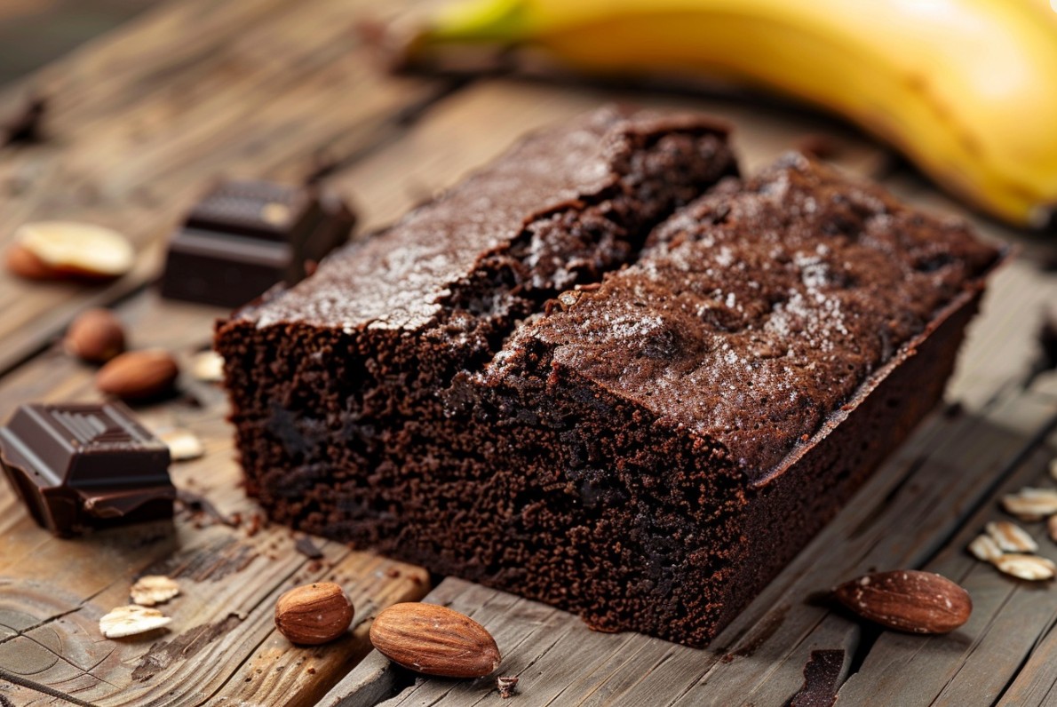 Банановий шоколадний хліб брауні