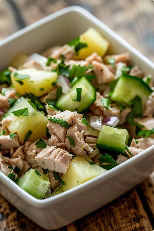 Бюджетний салат з тунцем рецепт