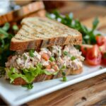 Делі сендвіч із салатом з тунця та помідорами