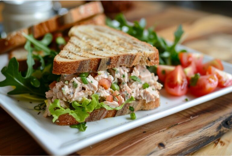 Deli-Sandwich mit Thunfischsalat und Tomaten — Sandwiches