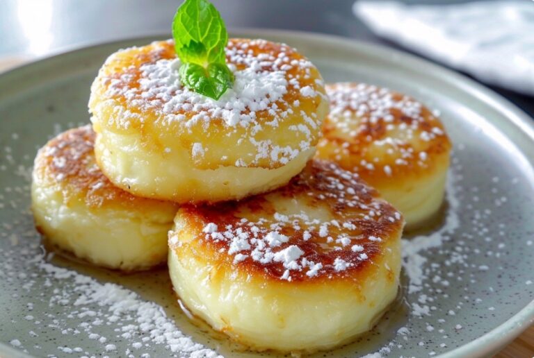Soft, Moist Syrnyky (Cottage Cheese Pancakes) Without Flour — Breakfast
