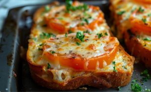Тости з сиром і помідорами