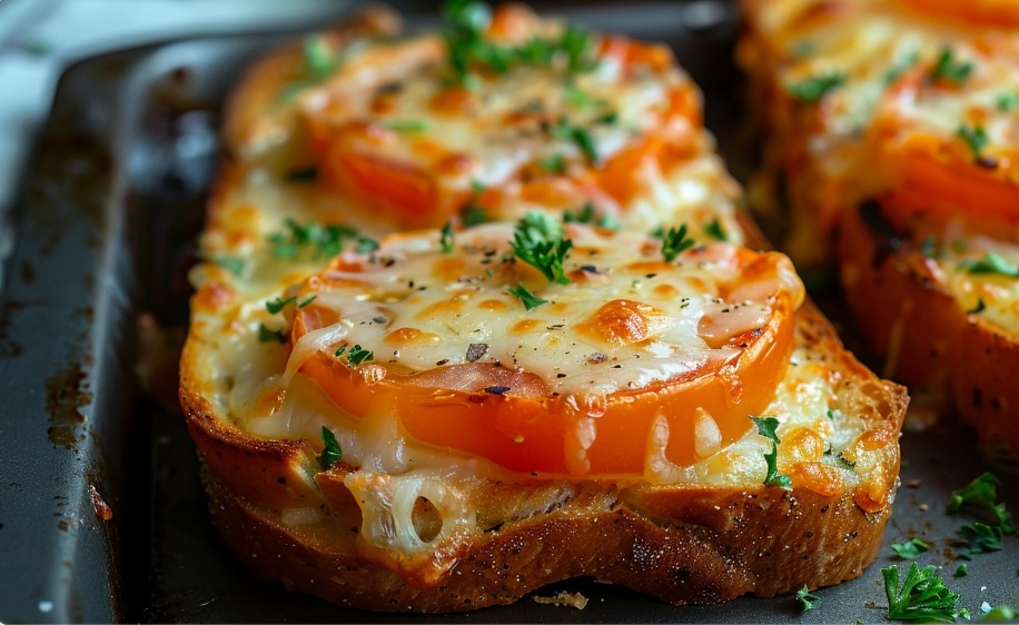 Домашні тости з сиром і помідорами