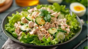Домашній салат із тунцем і яйцем