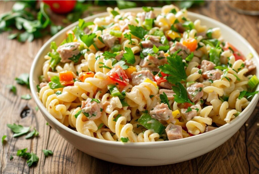 Domowa sałatka makaronowa z tuńczykiem