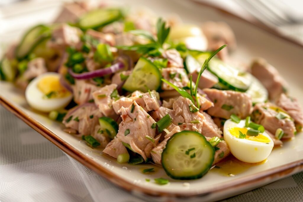 Домашній салат з тунцем у класичному стилі