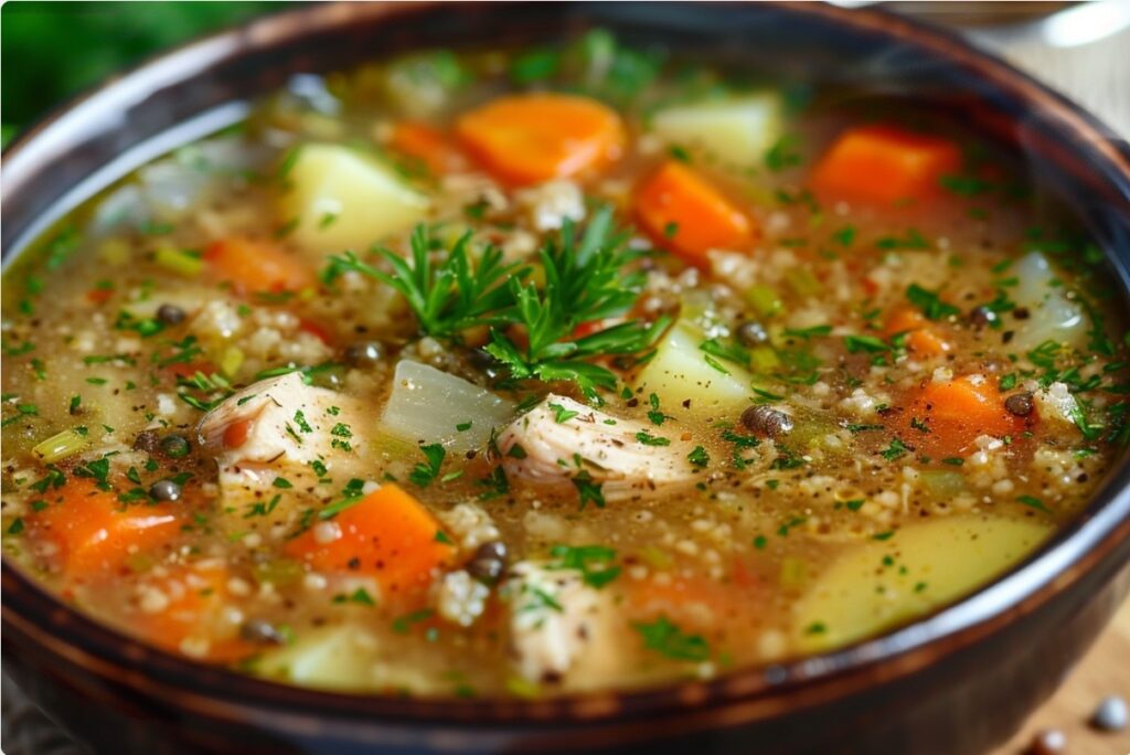 Домашній суп з гречкою та куркою