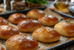 Дріжджові пиріжки з печерицями