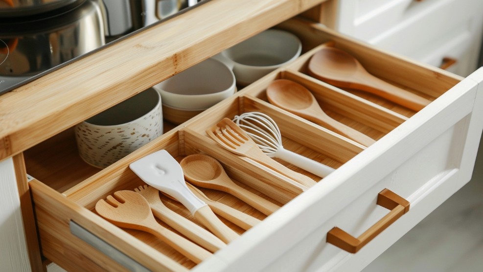 Дитяча шухляда з кухонними інструментами