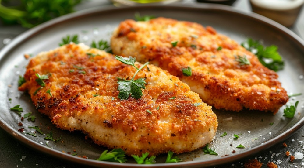 Готові курячі котлети з фаршу на тарілці