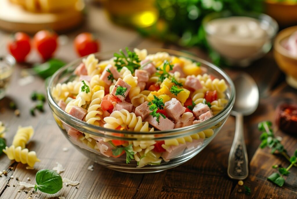 Pomysły na sałatkę makaronową z szynką