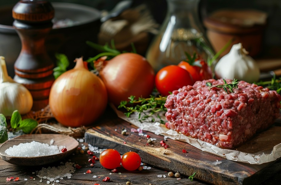 інгредієнти для домашнього м’ясного рулету