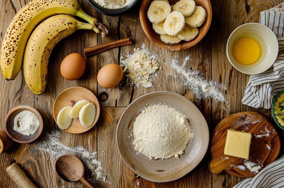 інгрідієнти для банановового хліба