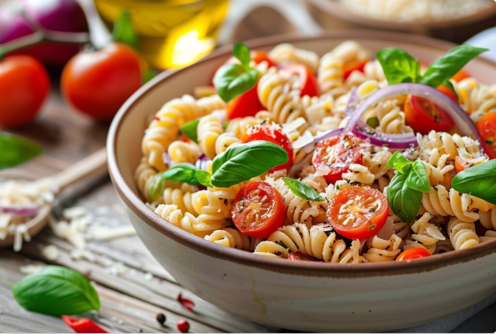 Італійський салат з макаронами для пікніка