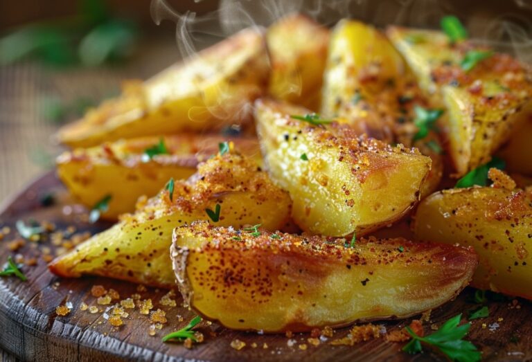 Ziemniaki pieczone w łódeczkach po wiejsku – chrupiąca skórka z piekarnika — гарніри