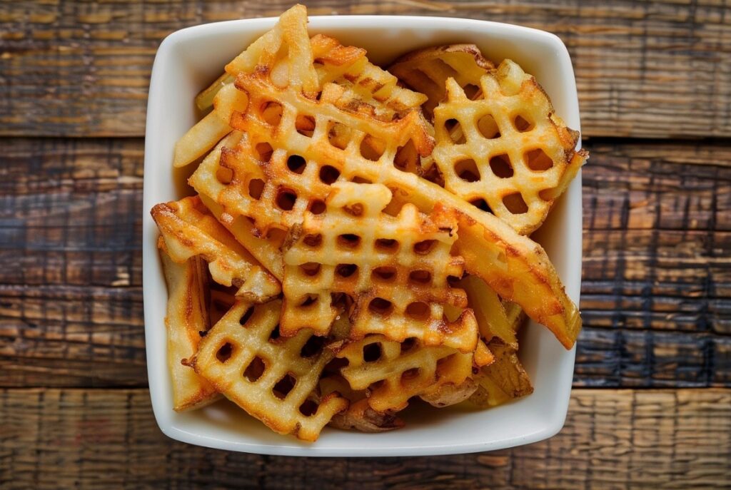 Картопля у фритюрі з вафельною нарізкою