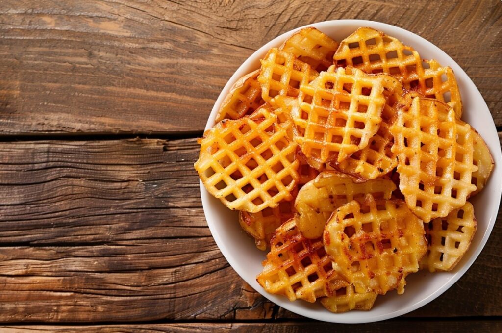 Картопля вафельна з золотими краями