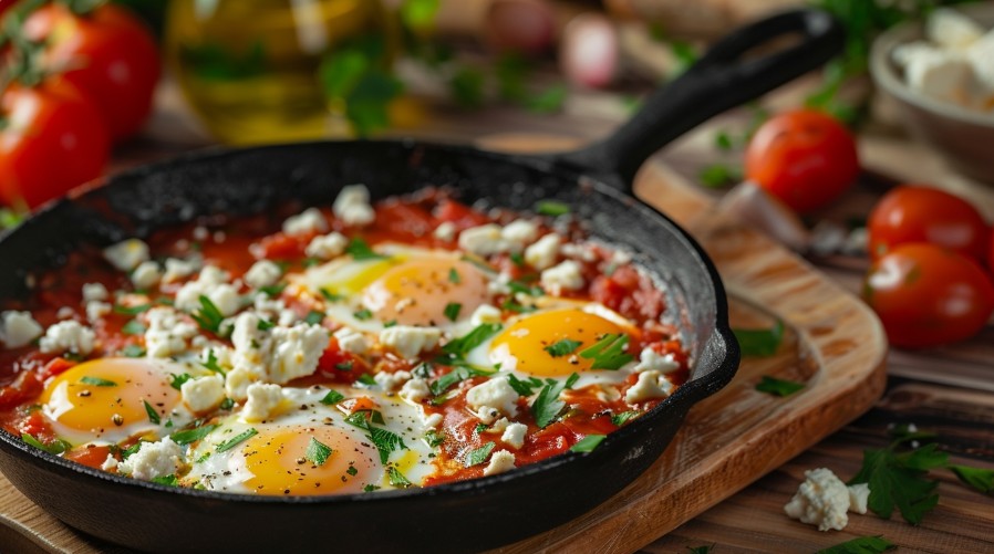 Класична шакшука з сиром фета