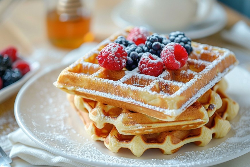 Класичні домашні вафлі на кефірі