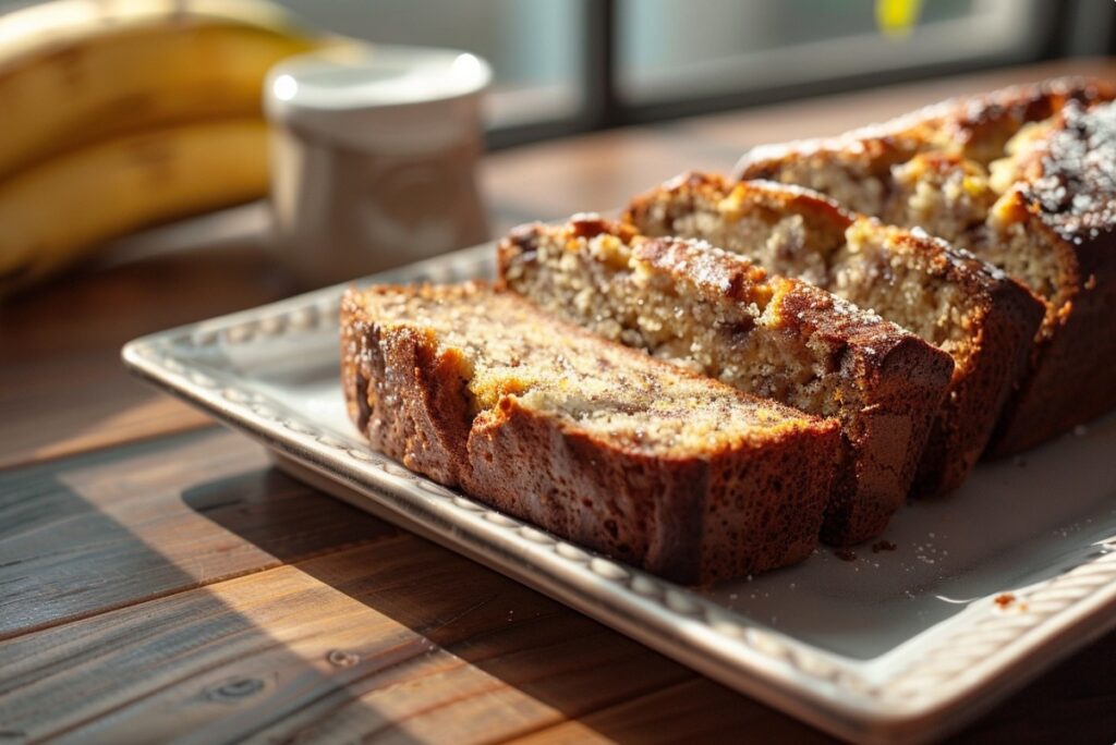 Класичний банановий хліб із чистою подачею