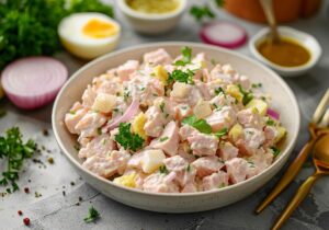 Класичний салат з консервованим тунцем