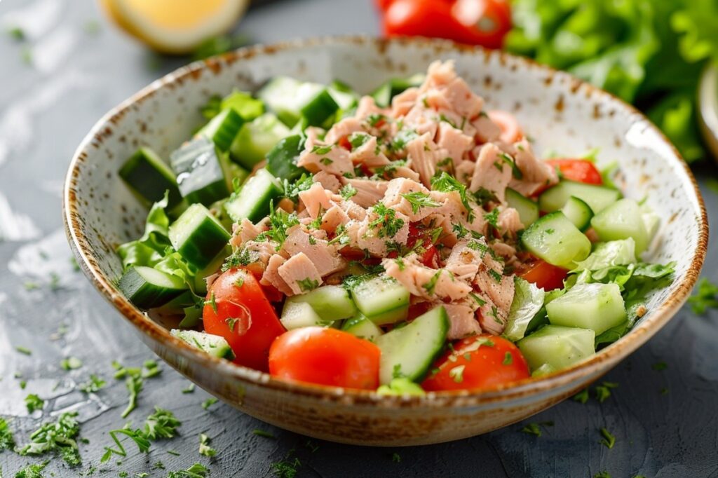 Healthy tuna salad for an everyday fitness menu