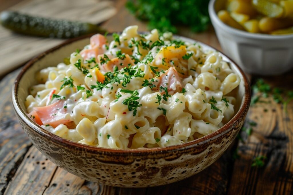 Кремовий Nudelsalat з йогуртом