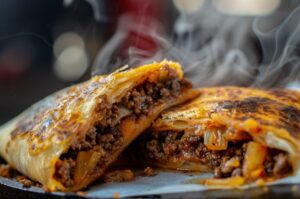 Ледачі чебуреки з тортильї з яловичим фаршем