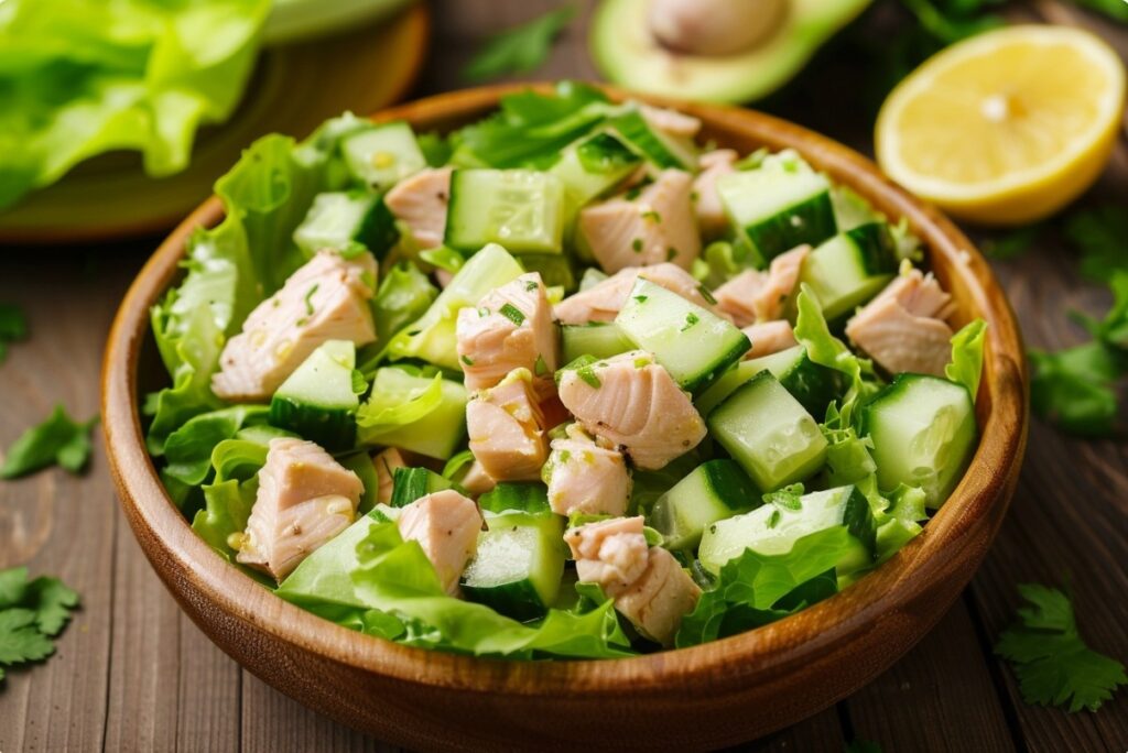Light, fresh tuna salad for an evening meal