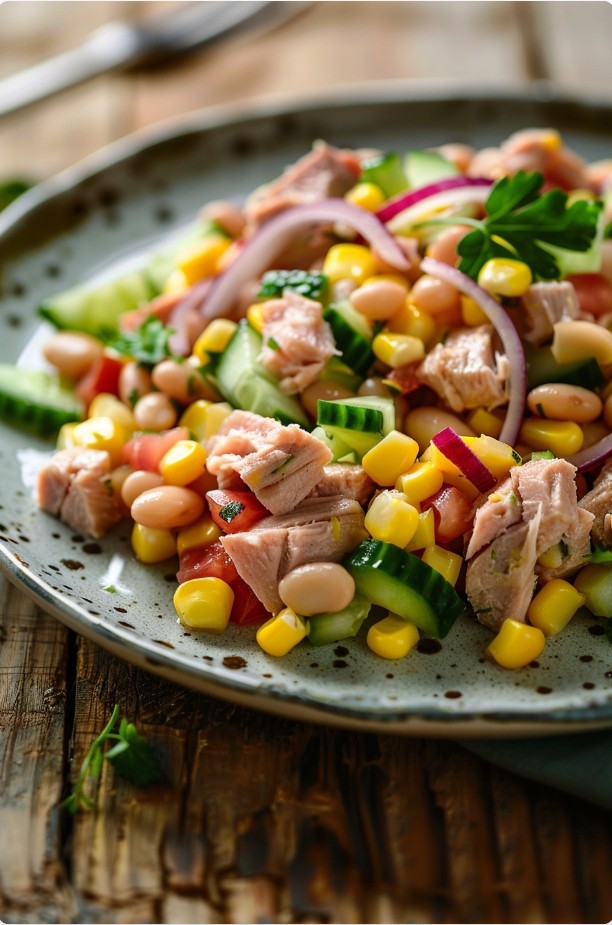 Легкий салат з тунцем і квасолею — рецепт на кожен день