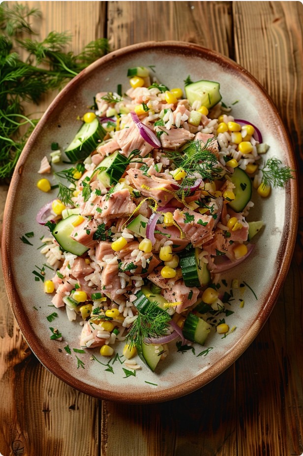 Легкий салат з тунцем і рисом — свіжий рецепт